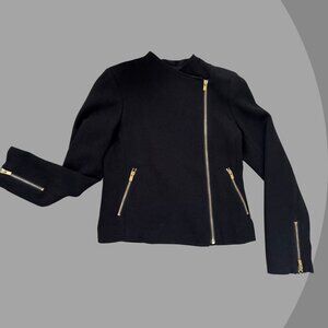 Club Monaco Women’s Black Zipper Detail Jacket, Size XS